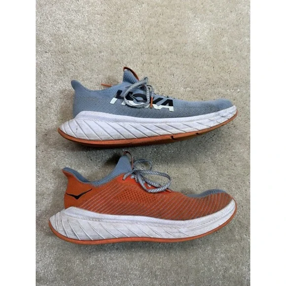 Hoka Carbon X 3 Running Shoes Mens 11.5 Orange Gray Activewear Outdoor - Picture 4 of 9